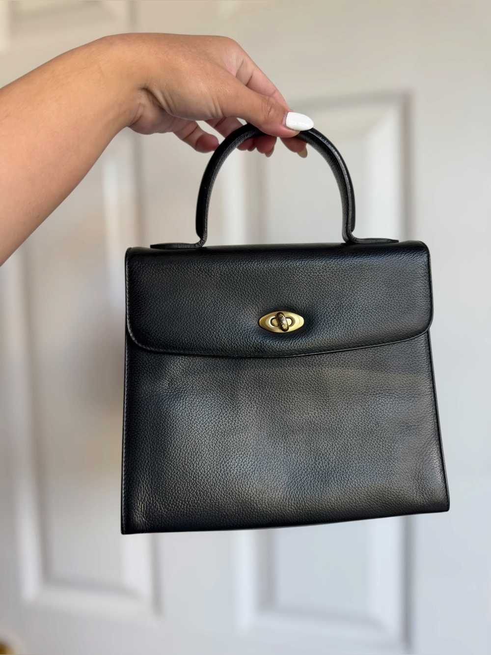 Vintage Coach Madison Biltmore 4417 Black Leather Made in Italy